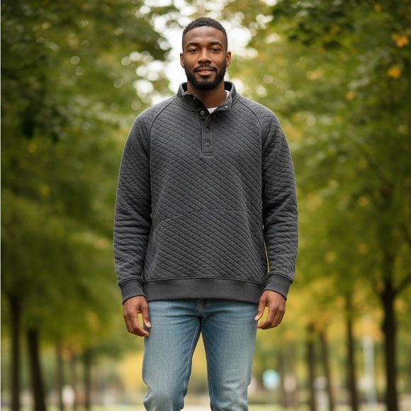 Eddie Bauer Other - Eddie Bauer Black Quilted Sweatshirt